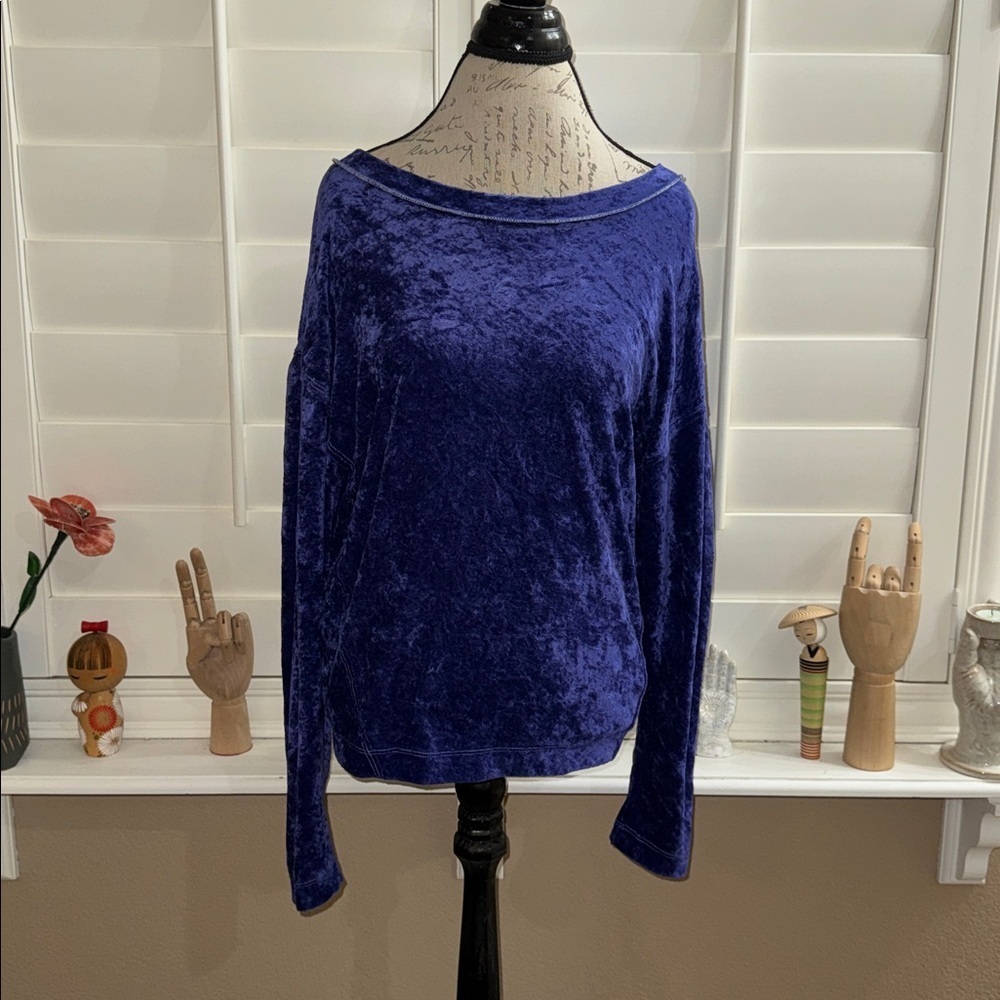 We the Free Milan Velvet Layering Top Purple